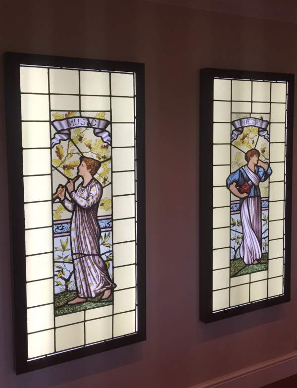 illuminating stained glass window