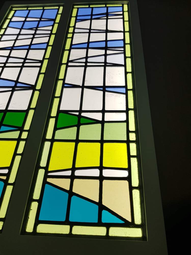 illuminated Stained Glass Window Lite House